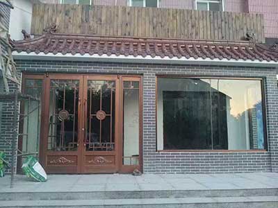仿古銅自動門
